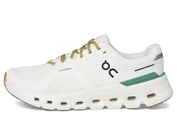 On Men's Cloudrunner 2 Sneaker, White/Green, 12.5