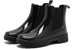 Rain Boots for Women, Durable Rubber Boots Non-Slip Waterproof Ankle Boots PVC Rain Booties for Work