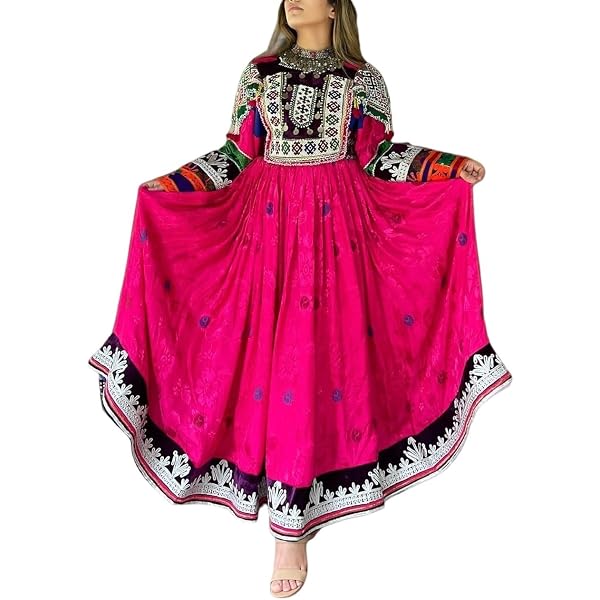 Afghani Simple & Elegant Dress - Afghani clothes, Women dress Cherma doozi,  BIT Trends, HB1-06 at Amazon Women's Clothing store