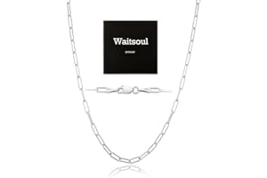Waitsoul 925 Sterling Silver Singapore Chain Lobster Clasp Paperclip Necklace for Women Sparkling Chain 2mm2.5mm3mm4mm5mm Gifts for Her