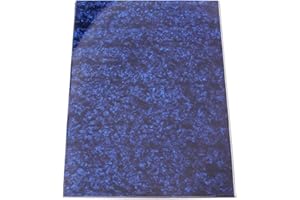 Ogdni Guitar Pickguard Blank Material, 17.3x11.4 IN Pick Guard DIY Sheet Scratch Plate Backplate for Strat Tele Electric Guitar Jazz P Bass 29x44cm (Blue Pearl)