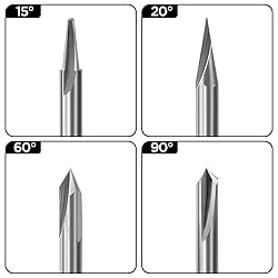 MNA Engraving CNC Wood Carving Router Bit Set, 4