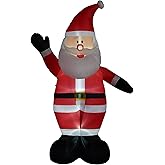 Fraser Hill Farm 12-Ft. Tall Santa Claus Blow Up Inflatable with Lights, Prelit Outdoor Christmas Inflatable Decoration for Lawn and Yard, Giant Festive Holiday Decor
