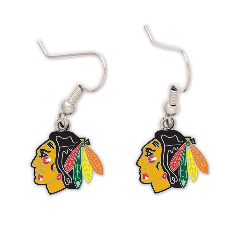 NHL Chicago Blackhawks Logo Dangler Earrings