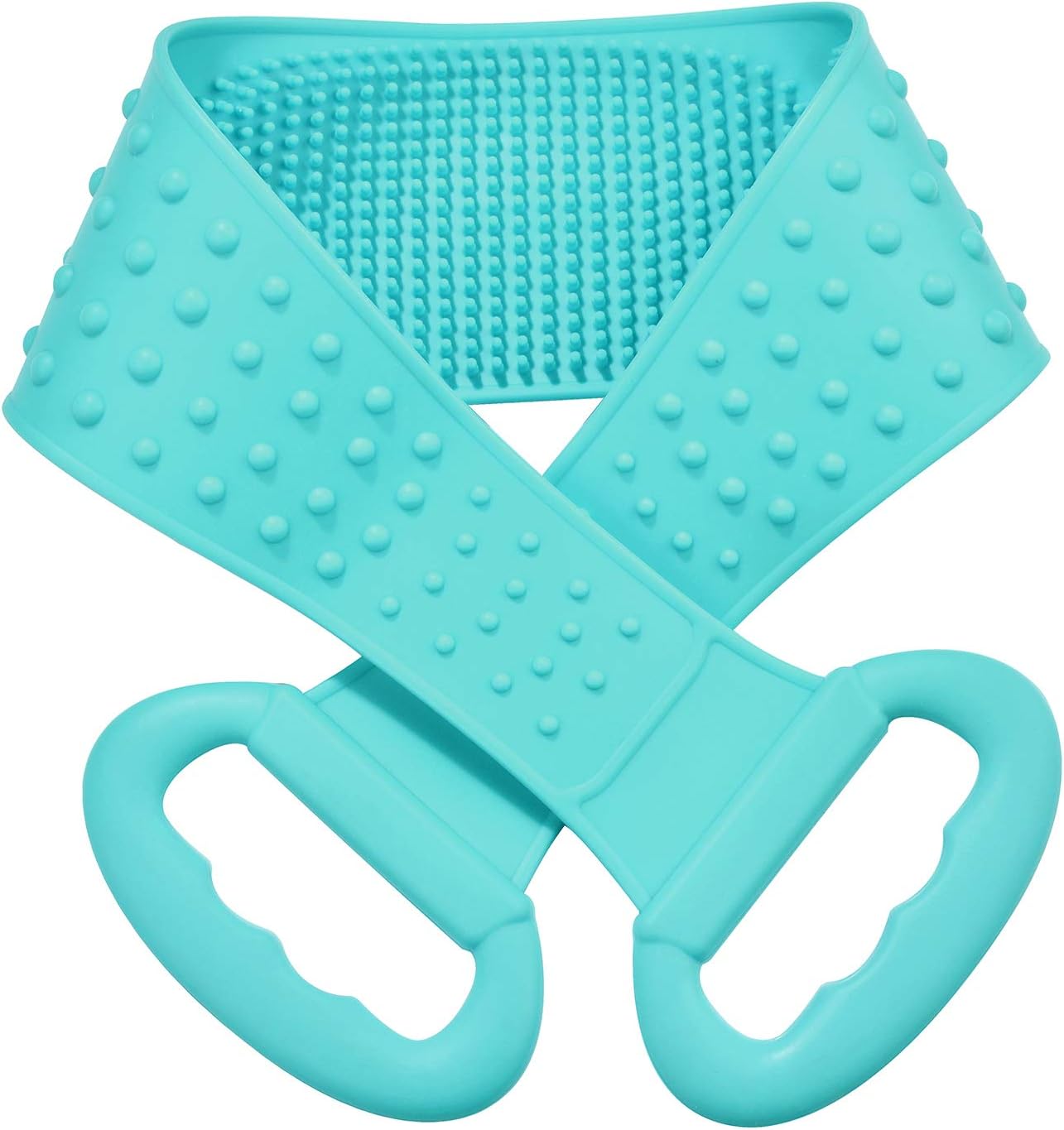 Vebiys Silicone Back Scrubber For Shower - Body Brush For Bathing - For Back Cleansing And Exfoliating, Back Massage, All Parts Of The Body To Remove Ash And Mud (Green)