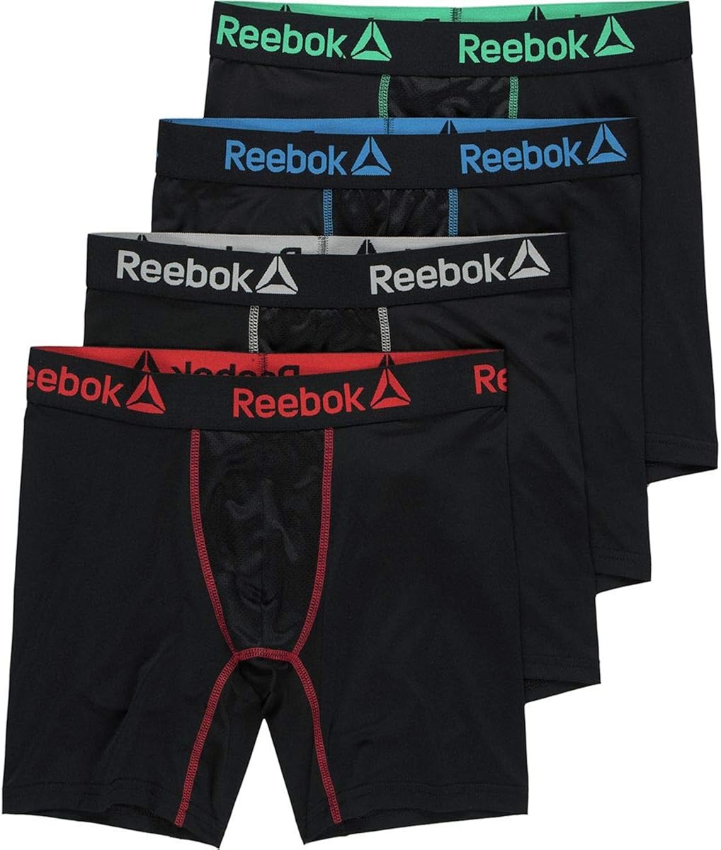 Reebok Performance Boxer Brief 4Pack Men's Black/Black