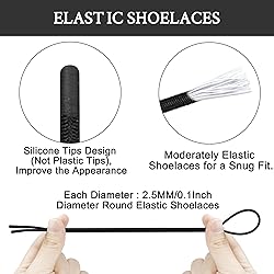 2 Pairs Elastic Shoelaces for ON Cloud 5 & 6 No Tie