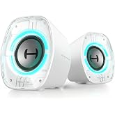 Edifier G1000 II Bluetooth Gaming Desktop Speakers, White | 2.5" full-range drivers,9 RGB lighting effects,BT 5.4 / USB-C / AUX,3 preset EQ modes,16-core neodymium magnets