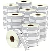 BETCKEY - Compatible DYMO 30346 (1/2" x 1-7/8") Library Barcode Labels - Compatible with DYMO Labelwriter 450, 4XL, NOT FIT 550 & 5XL [28 Rolls/16800 Labels]