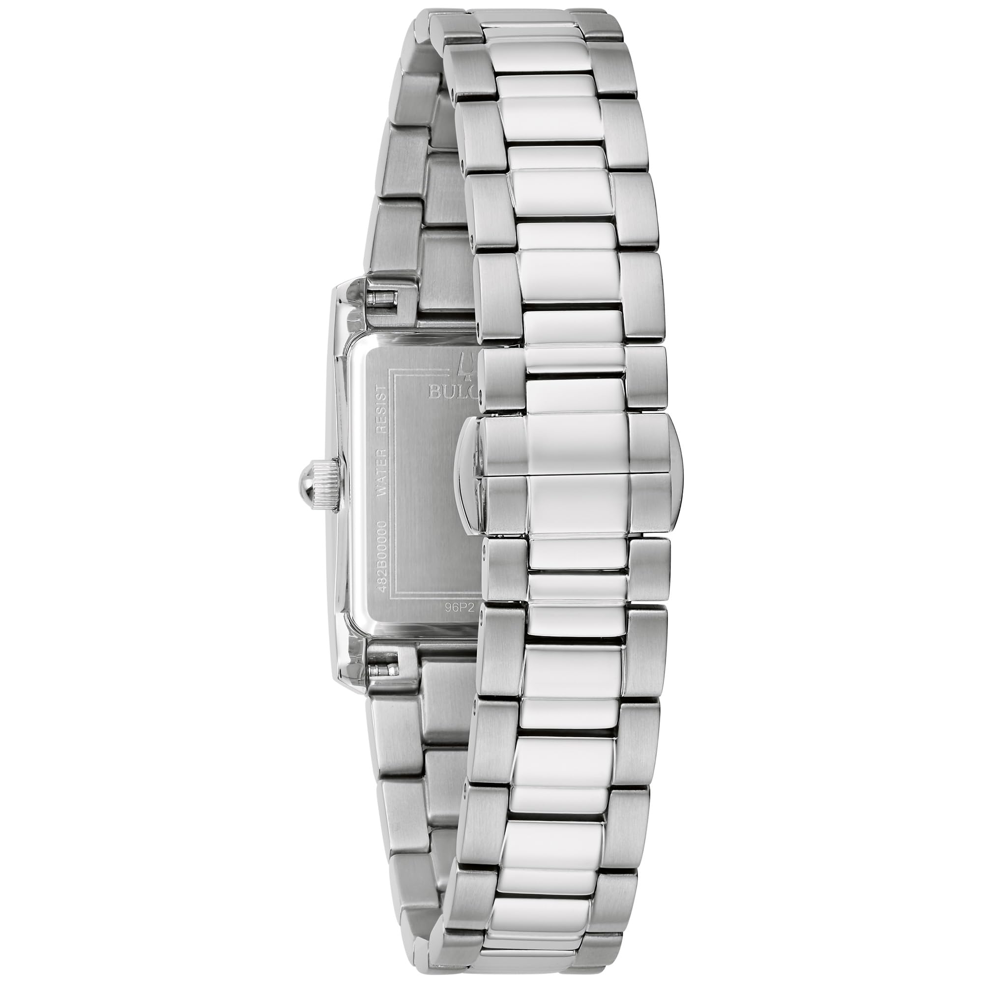 Bulova Ladies' Classic Diamond Two-Tone Stainless Steel 3-Hand Quartz Watch, Rectangle