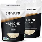 Terrasoul Superfoods Organic Almond Flour, 2 Lbs (Pack of 2) - Fine Texture | Grain-Free | Gluten-Free | Perfect for Keto Bak
