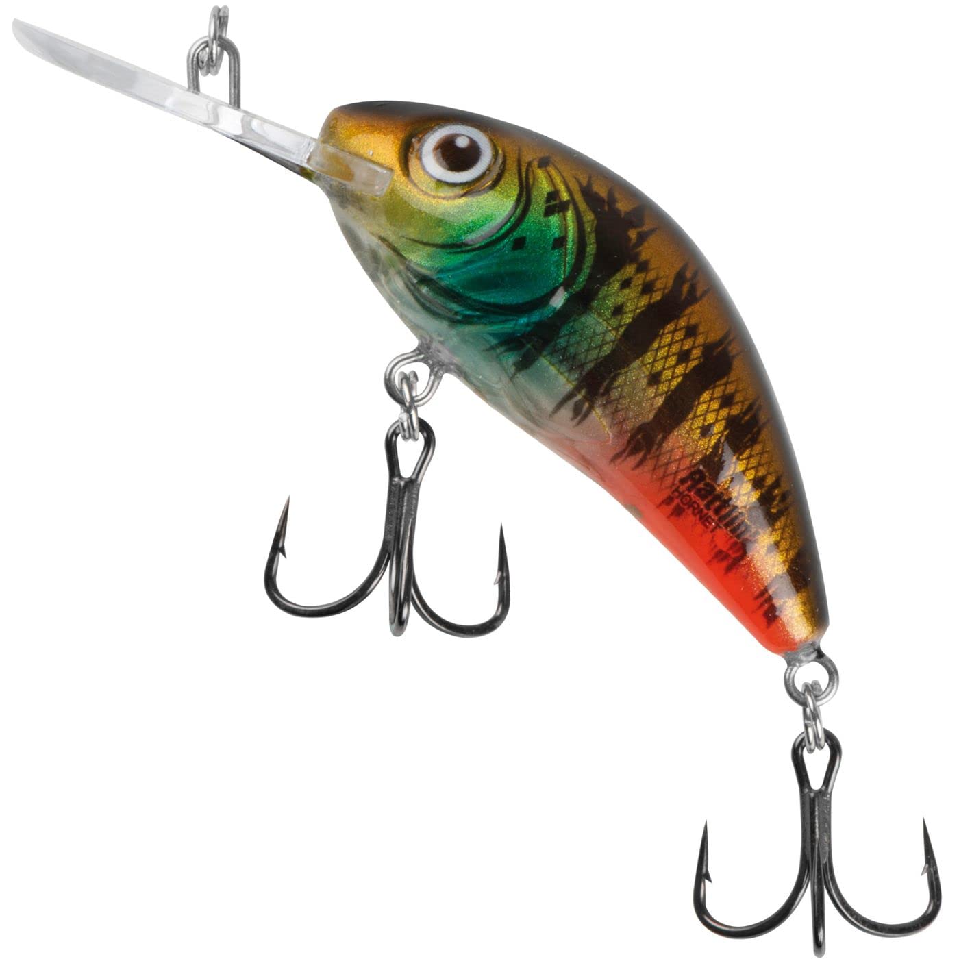 Salmo Rattlin Hornet Floating Wobbler, Salmo Colours: Hot Gill Clear, Length / Weight / Running Behavior / Diving Depth: 3.5 cm / 3.1 g / Floating / 1-1.8 m