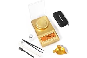 UNIWEIGH Milligram Scale 50g/0.001g,Portable Jewelry Scale with Cal Weight,LCD Backlit, Tare, High Precision Mini Carat Gram Scale for Powder Medicine,Jewelry,Gem,Reloading,Professional Smart Mg Scale