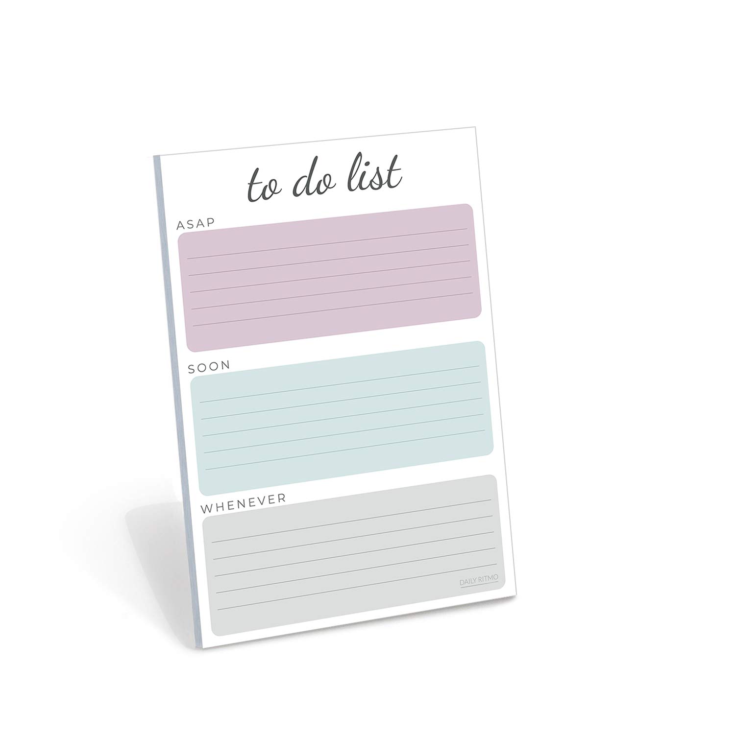 Daily Ritmo Small to-Do List Notepad Large Sticky Note by Priority Multicolor 50 Pages 10x15 cm