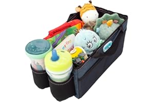 Toddleroo by North States - Car Organizer Caddy: Portable Diaper Caddy for Car - Baby Car Organizer & Storage - Navy