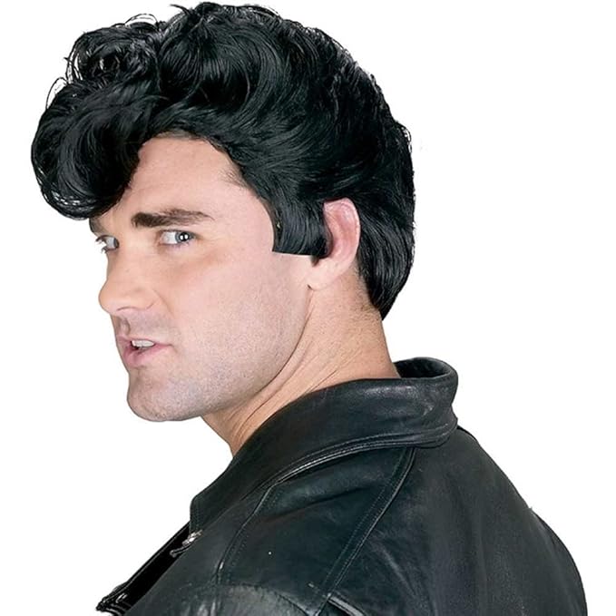 1950s 50 S Adult Mens Doo Wop Greaser Grease Male Costume Wig