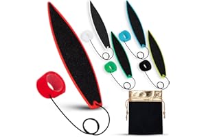 LA KEN DU,5 PCS Finger Surfboard for Car Ride-Mini Surfboard for Kids and Surfers with Receive Bag(Include Red Green Yellow Blue White)