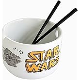 Katalyst Licensing & Promotions Star Wars Ramen Bowl and Chopsticks Space Chase Millenium Falcon Tie Fighter X-Wing