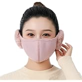 TecHong Winter Fleece Face Mask with Fluffy Ear Covers - Cold Weather Mask | Soft fleece winter face mask with fluffy ear coverage, adjustable fit, breathable, windproof warmth for outdoor activities