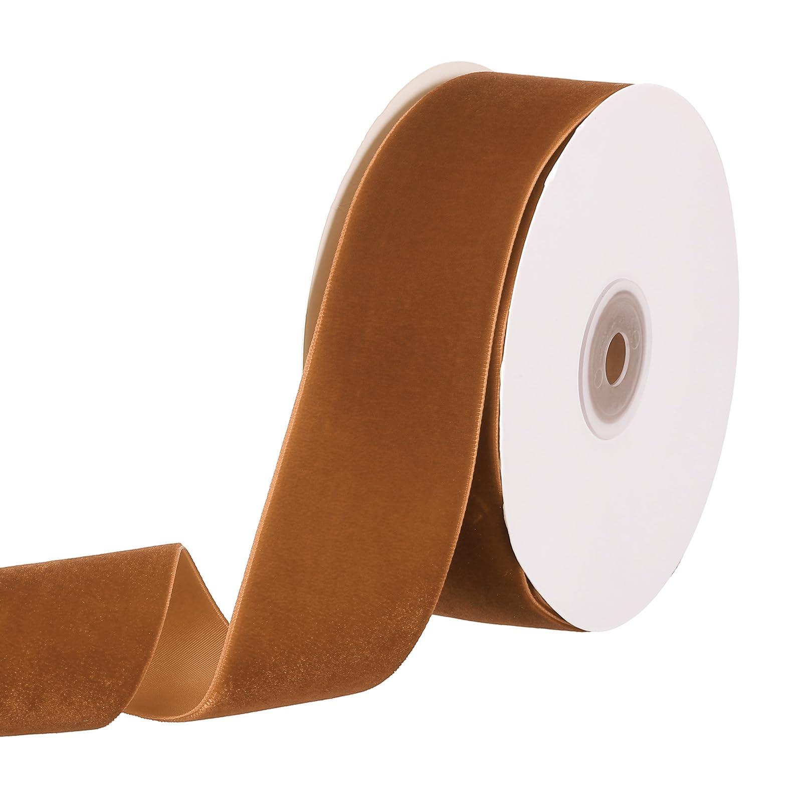 PATIKIL Velvet Ribbon 1-1/2 Inch 10 Yard, 1 Roll Polyester Single Face Spool for Gift Wrapping Wedding Flower Bouquet Bow Handmade Craft Decorations, Khaki