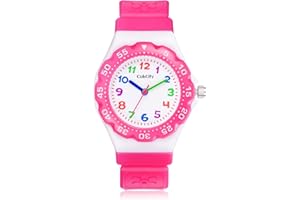 CakCity Kids Watch Waterproof Cute Cartoon Analog Girls Boys Wrist Watch for Little Child Time Teacher for Children 3-10 Year