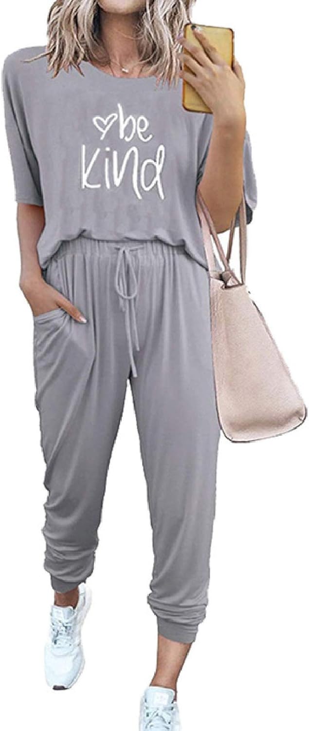 Doanpa Women Baggy Style Lounger 2Piece Leisure Letter Printed Tracksuit Light Grey XS Amazon