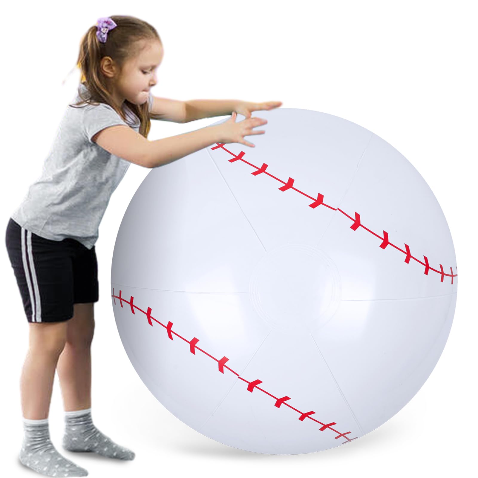 Photo 1 of Shindel Inflatable Baseball 27-inch, Giant Inflatable Ball for Baseball Themed Party Decorations & Birthday Decor, Pool Beach Ball Toys for Kids