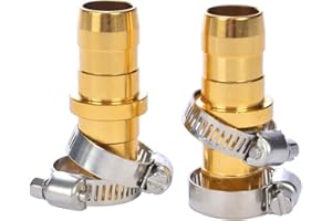 Sanpaint 2 Pack Garden Hose Connector Repair Mender Kit with Stainless Clamp,Fits 3/4"-5/8" Water Hose Repair Fitting
