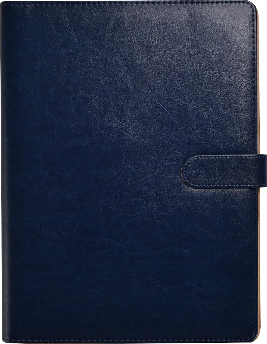 A4 Portfolio Case, Executive Business Document Organizer with Clipboard & Pad,Card Holder for School Office Conference (Blue)