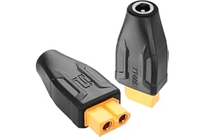 SinLoon 2 Pack XT60 to DC5521 Adapter - XT60 to DC 5.5mm x 2.1mm Female for TS100 Soldering Iron, FPV Monitor, Drone