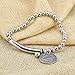 COCO Park Stainless Steel Silver Bead Ball Chain Cuff Wristband Charm Pendant Lady Bracelet 6 2/8 Inch