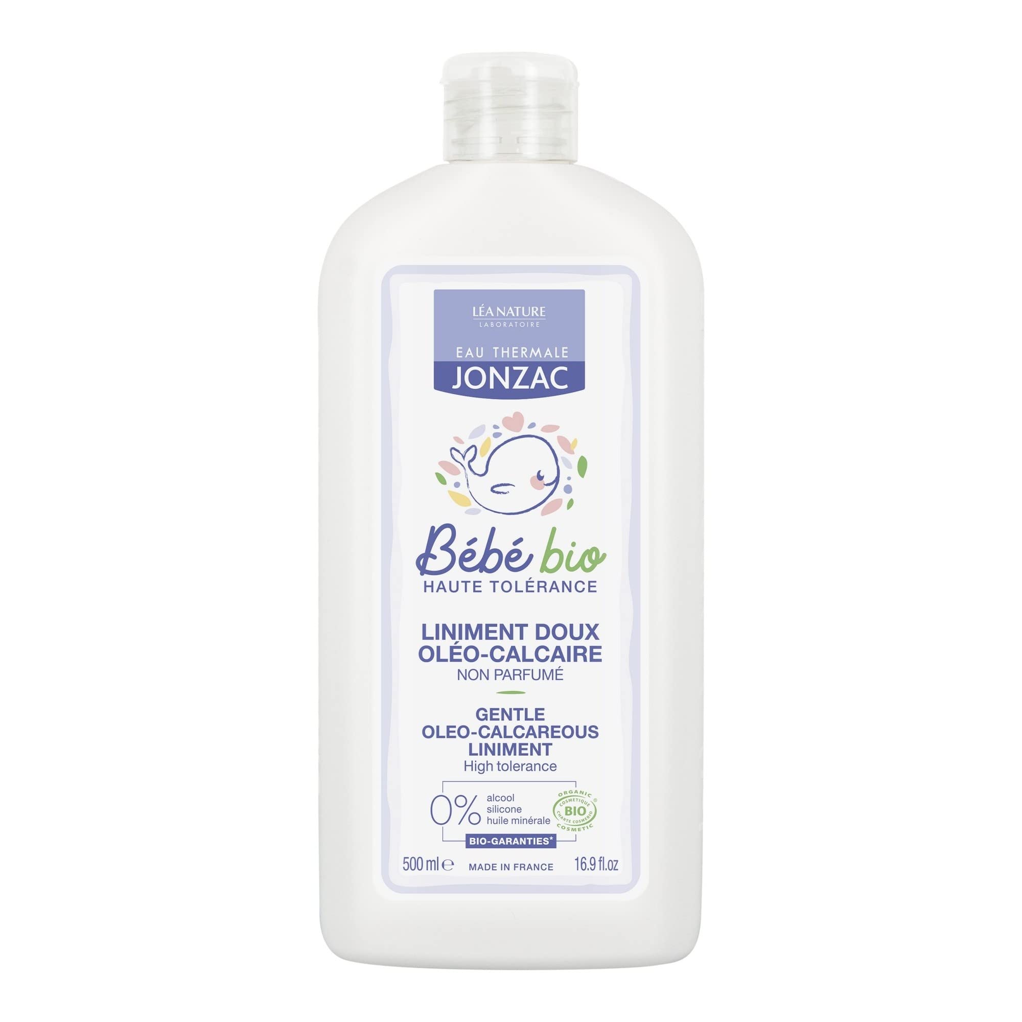 Eau Thermale Jonzac Diaper Change Special Formula Organic Cosmetic Baby Care Gentle Oleo-Calcareous Liniment, 500 ml