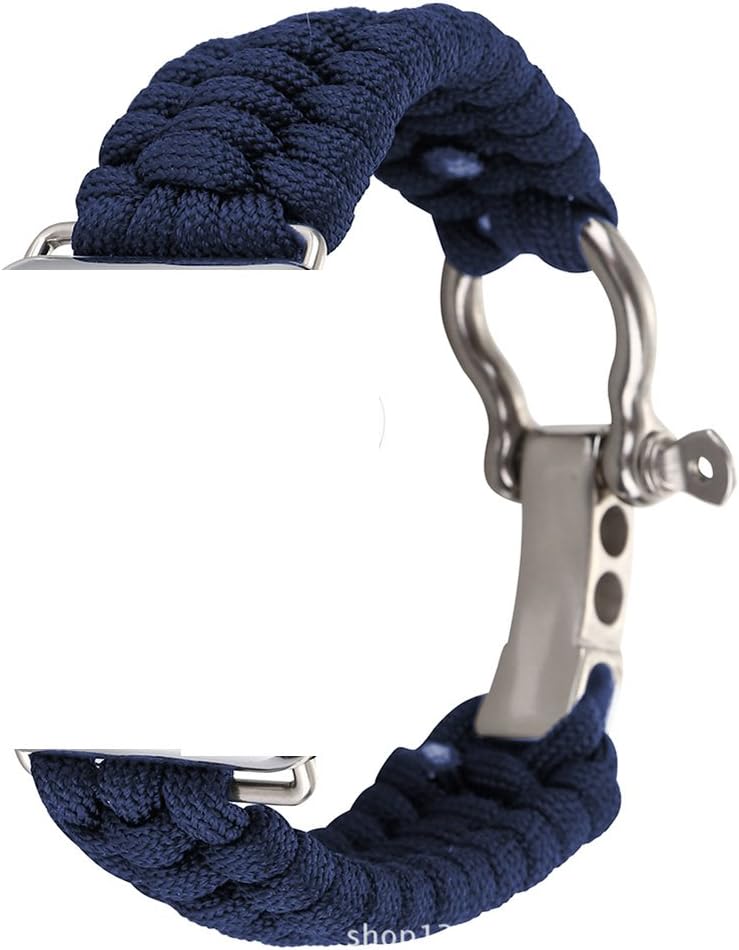 TOPSHION Soft Woven Nylon Watch Bands Replacement Strap with Metal Buckle Wristband for Apple Watch