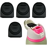 4pcs Replacement Stopper for Owala FreeSip 24oz 32oz, Silicone Water Bottle Lid Stopper Compatible with Owala 19/24/32/40oz Leak Proof Silicone Bottle Cap Gasket Parts Accessories (Black)