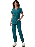 floralhue Scrubs for Women, V-Neck Scrubs Top