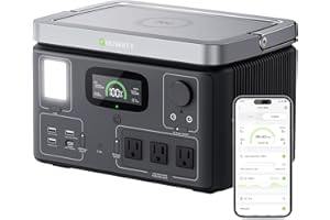 GROWATT Portable Power Station, VITA550 Electric Solar Generator Outdoor with 538Wh LiFePO4 Battery,1.6 Hours Fast Charging, 600W Output for Home Use, Outdoor Camping, RVs (Solar Panel Optional)