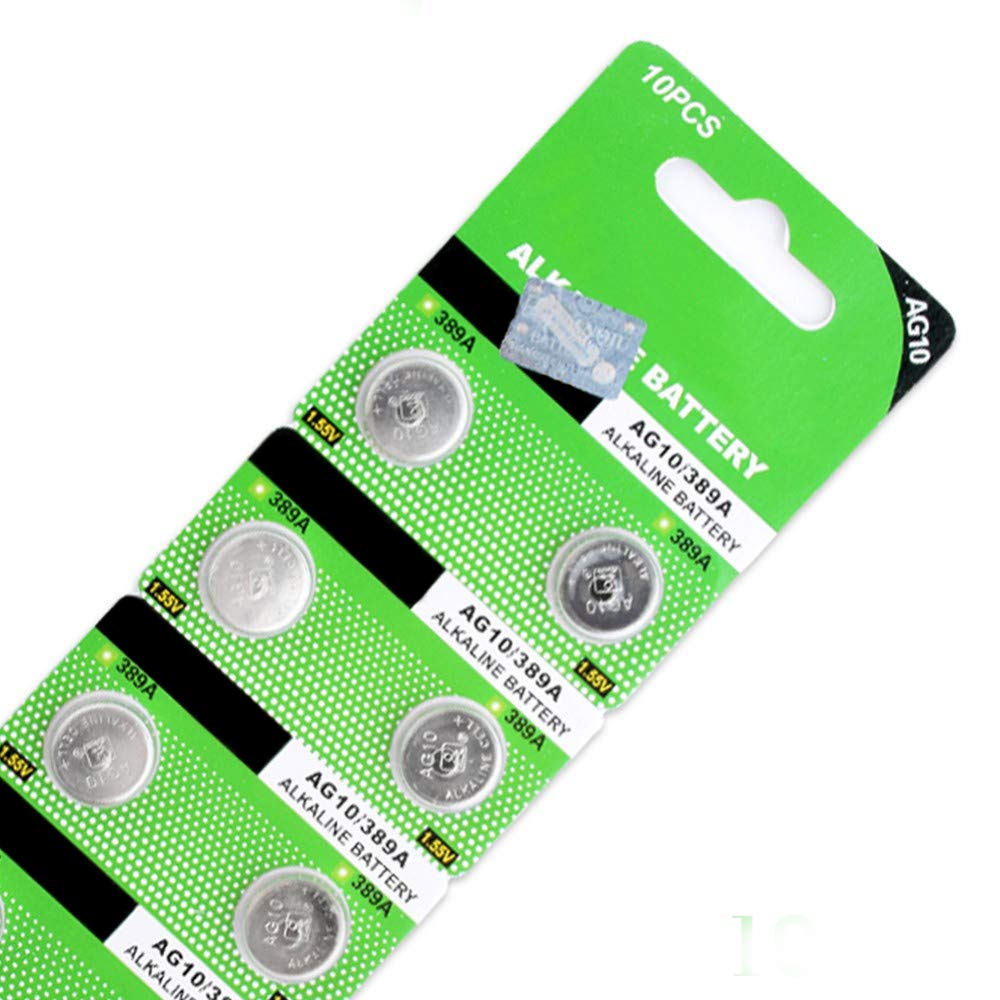 Cotchear 10pcs AG10 Button Cell Batteries LR1130 Button Cell Battery 1.5V 1130 Battery Button Cell 389 SR54 189 SR1130 LR54 Batteries for Watch Toys Remote