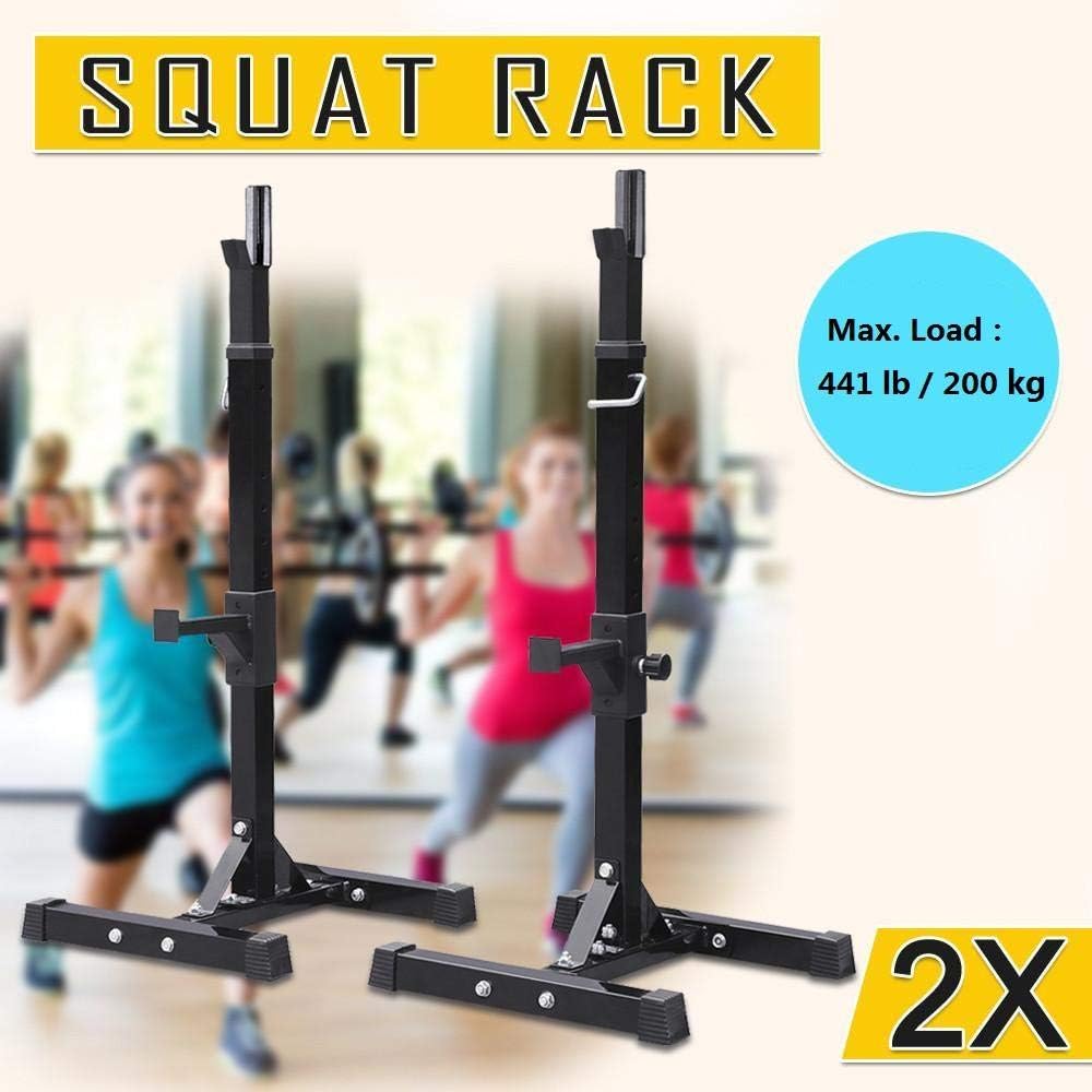 Topeakmart 45-70.5in Adjustable Squat Rack Dipping Station Barbell Rack Dip Stand Fitness Bench Press Equipment Home & Gym : Sports & Outdoors
