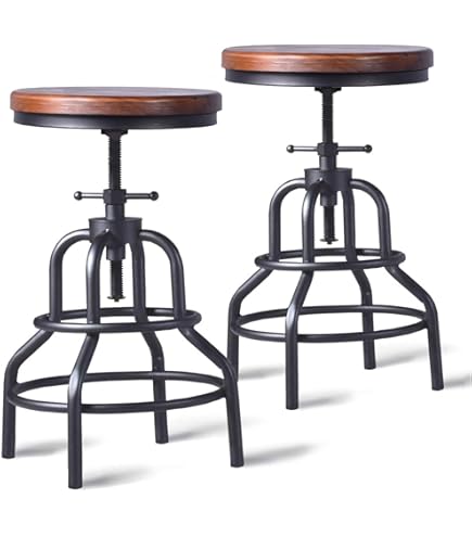 Amazon.com: Diwhy Industrial Vintage Counter Stool, Kitchen