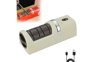 Automatic Kitchen Knife Sharpener – Cordless, Rechargeable, Portable, Fast, Efficient Automatic Sharpening, Strong Suction Ba