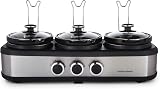 Morphy Richards TrioServe 3.9L Slow Cooker with Independent Pots 3 Settings