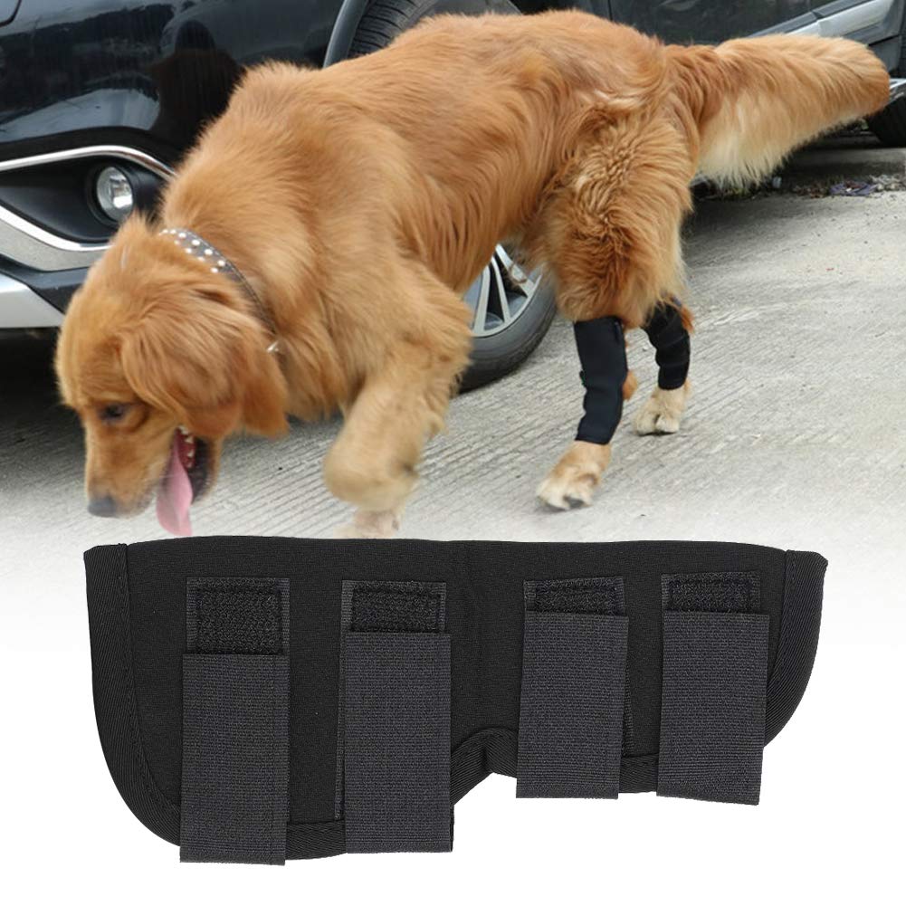 Zerodis Dog Leg Cover, Anti-Lick Pet Knee Protective Sleeve for Wound Recovery & Injury Support, Adjustable Leg Brace for Dogs - Medium, Black
