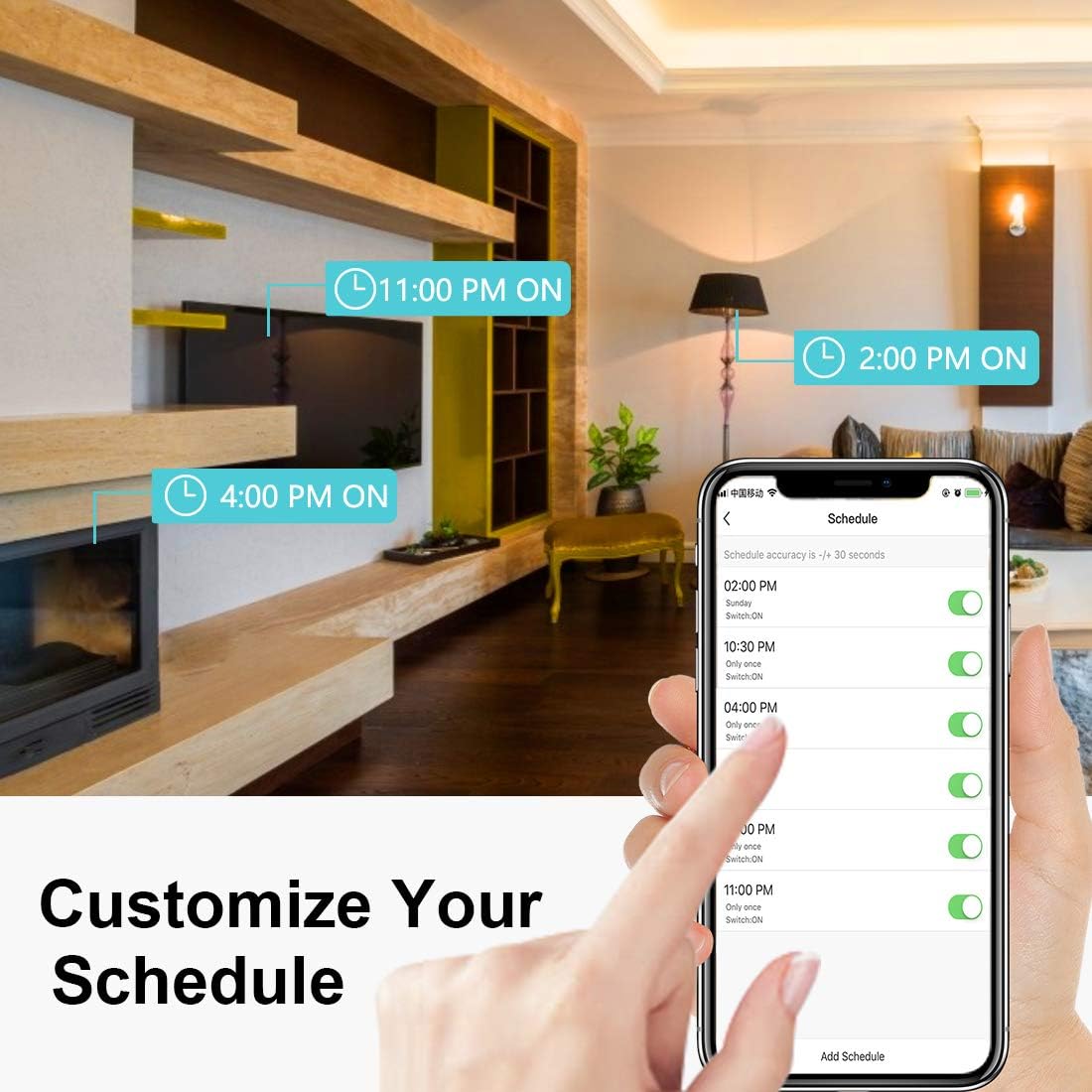 Alexa Smart Plugs - Aoycocr Mini WIFI Smart Socket Switch Works With Alexa Echo Google Home, Remote Control Smart Outlet with Timer Function, No Hub Required, ETL/FCC Listed 4 Pack Only 2.4GHz Network - - 