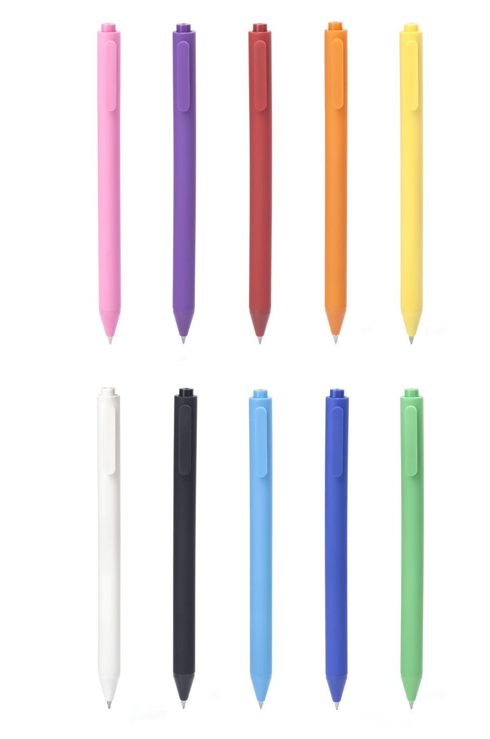 KIKKERLAND Gel Pens - 10 Gel Pen Set - Pack Gel Ink Pens | Multi Colored | Fine Ink Ballpoint Pens