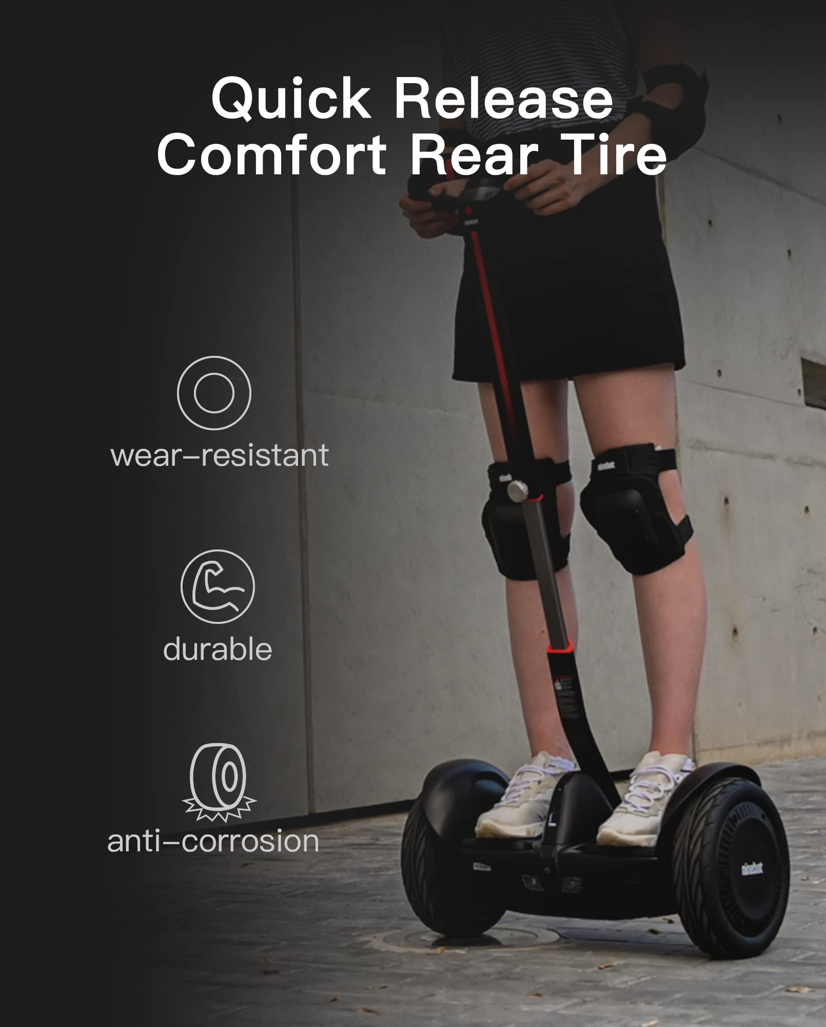 stio Comfort Tire for Electric GoKart Pro and Gokart Bundle Rear Tire Kit, Compatible with Ninebot by Segway S-MAX Self Balance Scooter,Gokart(with Ninebot S Max),Go kart PRO Tyre Original Accessories