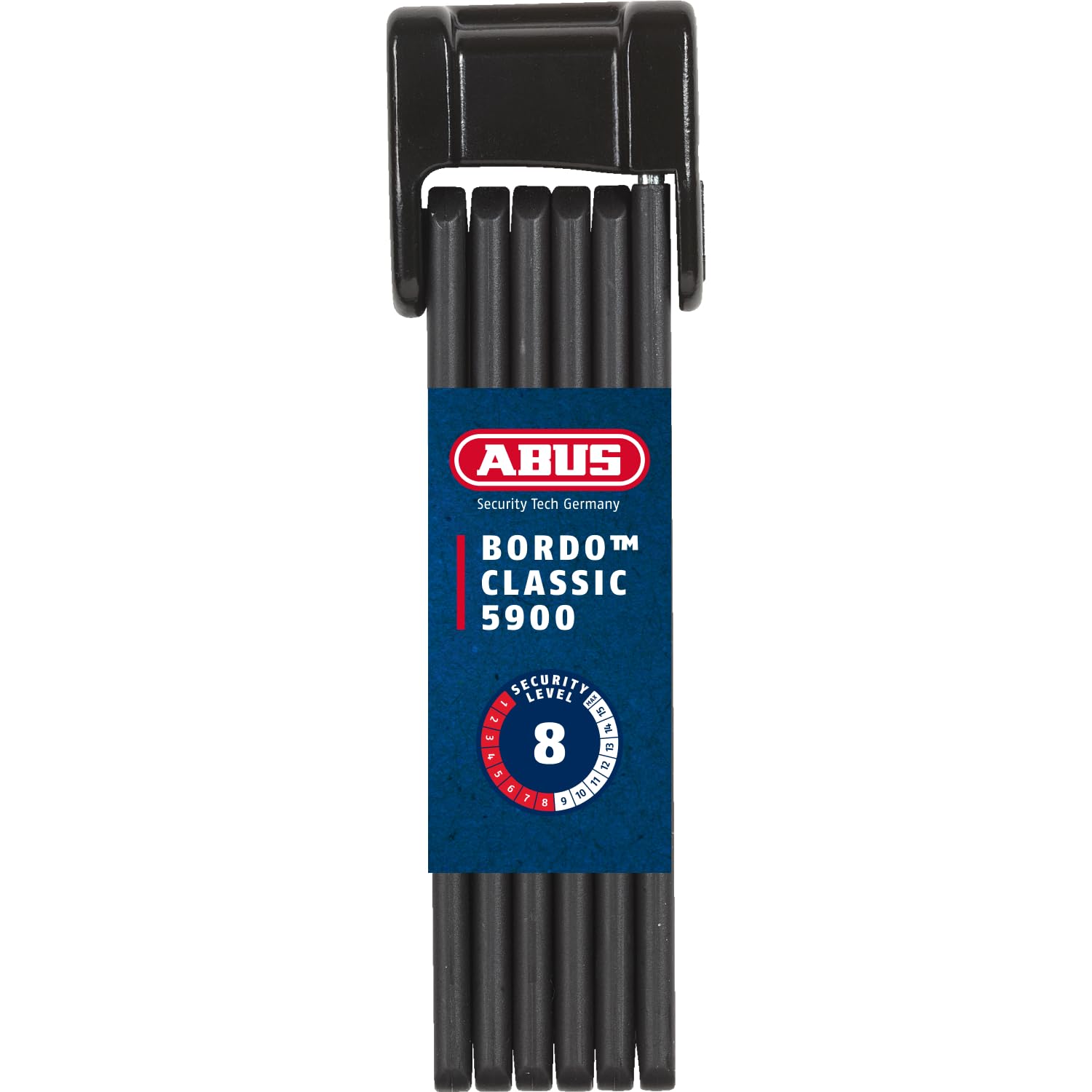 ABUS Faltschloss Bordo Classic 5900/90 ST mit Schlosstasche - Fahrradschloss aus gehärtetem Stahl - ABUS-Sicherheitslevel 8