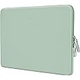 MOSISO Laptop Sleeve Bag 13.3 inch Compatible with MacBook Air/Pro, 13-13.3 inch Notebook, Compatible with MacBook Pro 14 2025-2021 M4 M3 M2 M1, PU Leather Padded Bag Waterproof Case, Antique Green