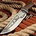 Hunting Knife - Survival Knives with Sheath - Engraved Fixed Blade Knife - Hunter Bushcraft Bowie Knofe - Classic Long Blade Knifes with Wood Handle for Men - Best for Hunting Camping Defense 2428