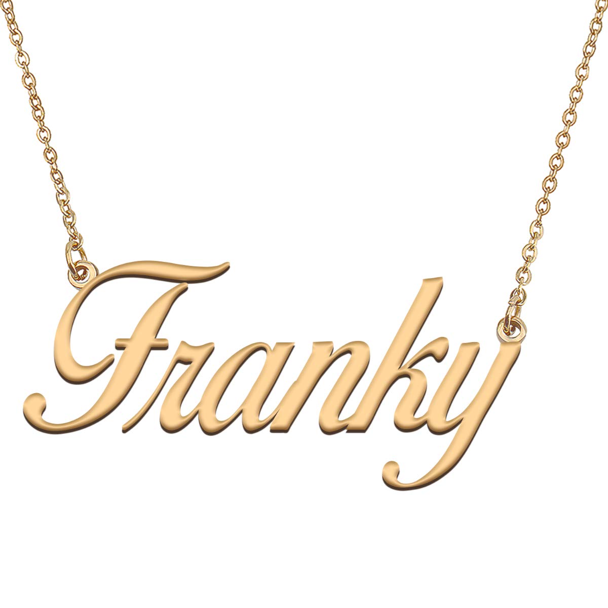 HUAN XUN Customized Custom Simple Any Name Necklace