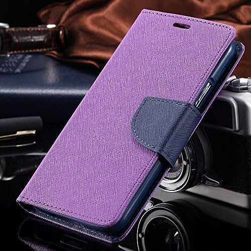 Annant Mercury Goospery Fancy Diary Wallet Flip Case with Magnetic Lock for Apple iPhone 5/5S/SE (Purple)
